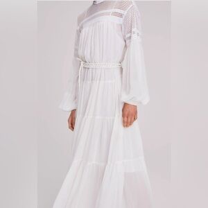 A.L.C. Sian Crochet Maxi Dress In White Size 14